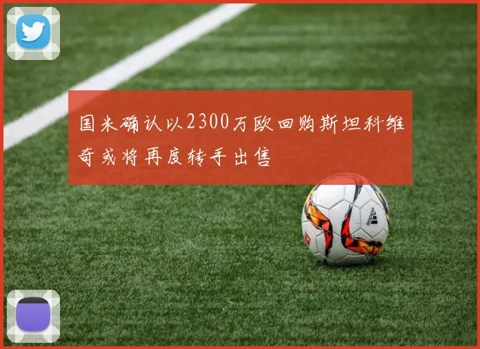 国米确认以2300万欧回购斯坦科维奇或将再度转手出售